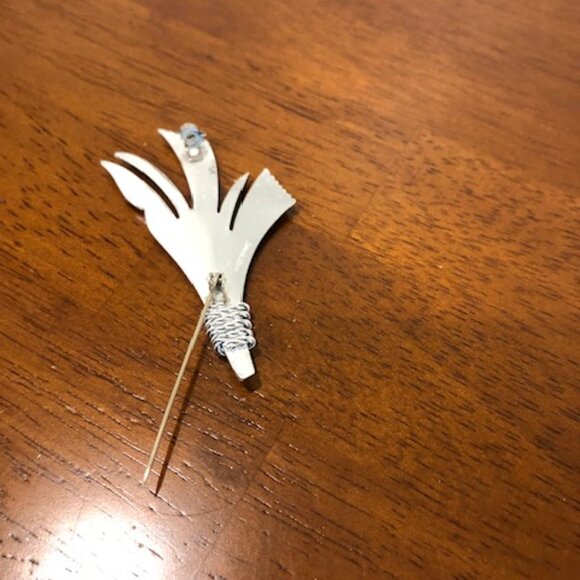 Vintage Silver Tone Germany Brooch Pin. - Picture 7 of 9